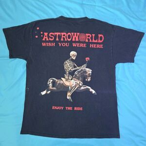 Travis Scott ASTROWORLD Wish You Were Here Sz Large CACTUS JACK Thrashed